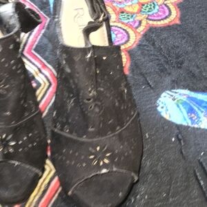 Women's Black Peep Toe Shoes